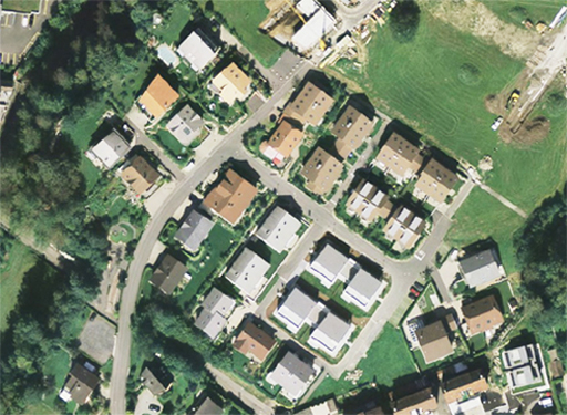 Luftaufnahme Flurgenossenschaft Tunnelweg CH-6414 Oberarth